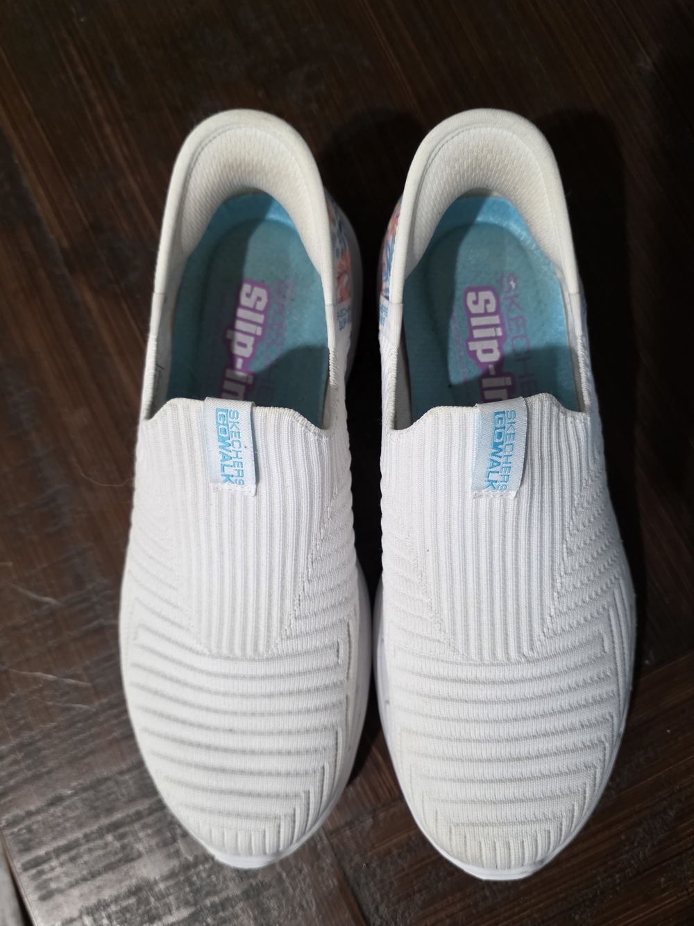 Skechers White Slip-On